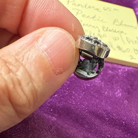 925 Pandora Silver Poetic Bloom Bracelet With 2 Cherry Blossom Clips. - Picture 4 of 6